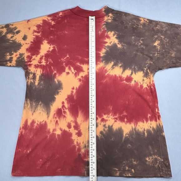 Free People We the Free Shirt Women’s M Red Brown Yellow Boho Tie Dye Colorful - Picture 5 of 12
